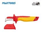 มีดตัดสายไฟหุ้มฉนวน VDE รูปเคียวพร้อมแผ่นรองนำทาง